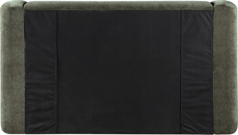 Farrah Green Chenille Fabric Upholstered Full Bed, 1 Piece
