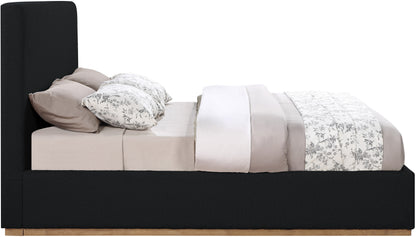 Stella Black Boucle Fabric King Bed K