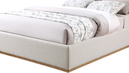 Stella Cream Boucle Fabric Full Bed F