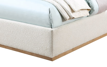 Stella Cream Boucle Fabric Twin Bed T