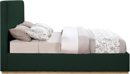 Stella Green Boucle Fabric Full Bed F