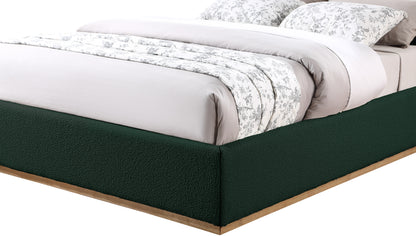 Stella Green Boucle Fabric Queen Bed Q