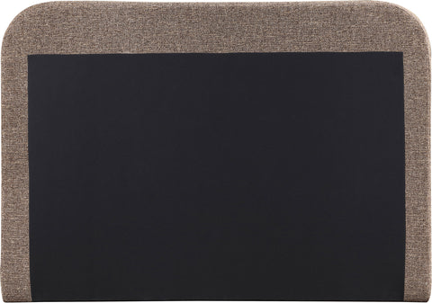 Jessa Brown Interwoven Fabric Upholstered Queen Bed, 1 Piece