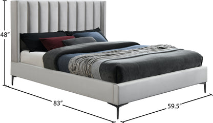 Harper Cream Velvet Full Bed F