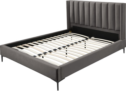 Harper Grey Velvet King Bed K