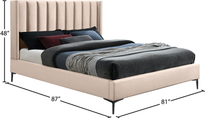 Harper Pink Velvet King Bed K