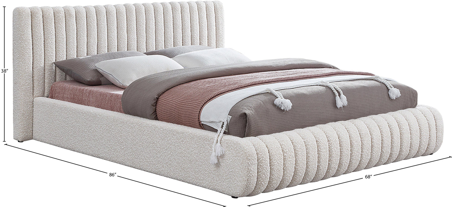 jax cream boucle fabric full bed f