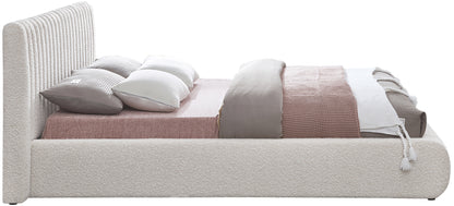 Jax Cream Boucle Fabric King Bed K