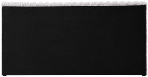 Jax Cream Boucle Fabric Queen Bed Q