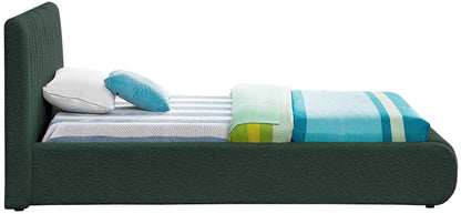 Jax Green Boucle Fabric Twin Bed T