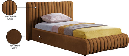 Hailey Saddle Velvet Twin Bed T