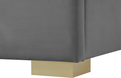 Isla Grey Velvet King Bed K