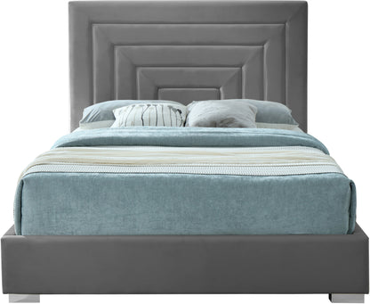 Isla Grey Velvet King Bed K