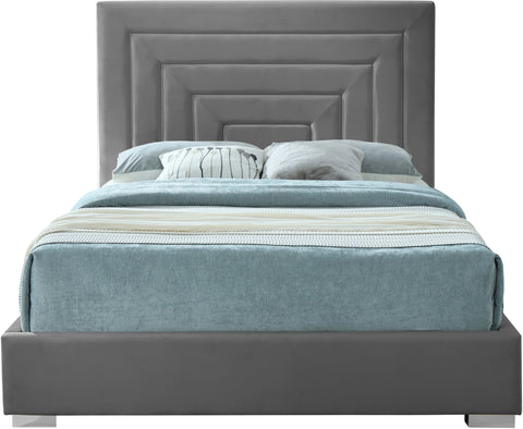 Isla Grey Velvet King Bed K