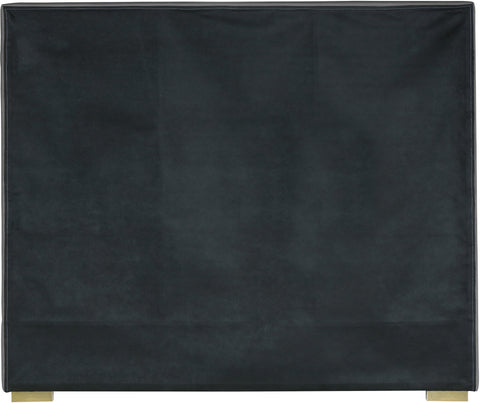 Isla Grey Velvet Queen Bed Q