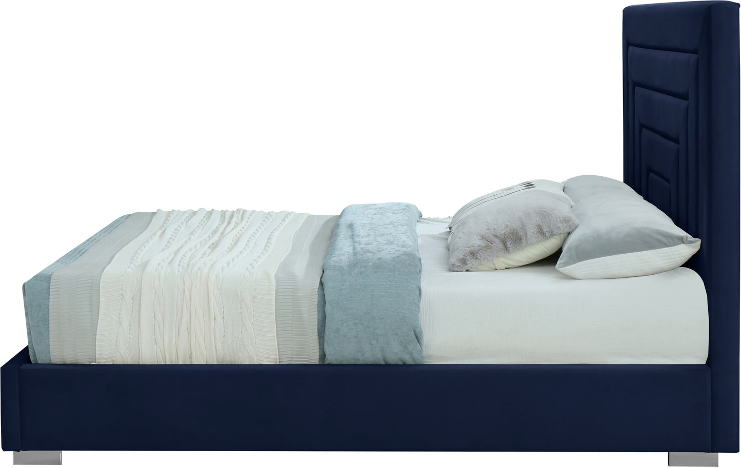 isla navy velvet full bed f