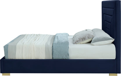 Isla Navy Velvet Full Bed F