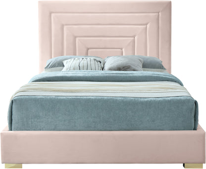 Isla Pink Velvet Full Bed F