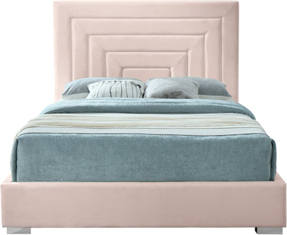 Isla Pink Velvet Full Bed F