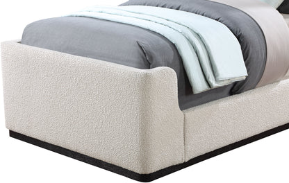 Teddy Cream Boucle Fabric Twin Bed (3 Boxes) T