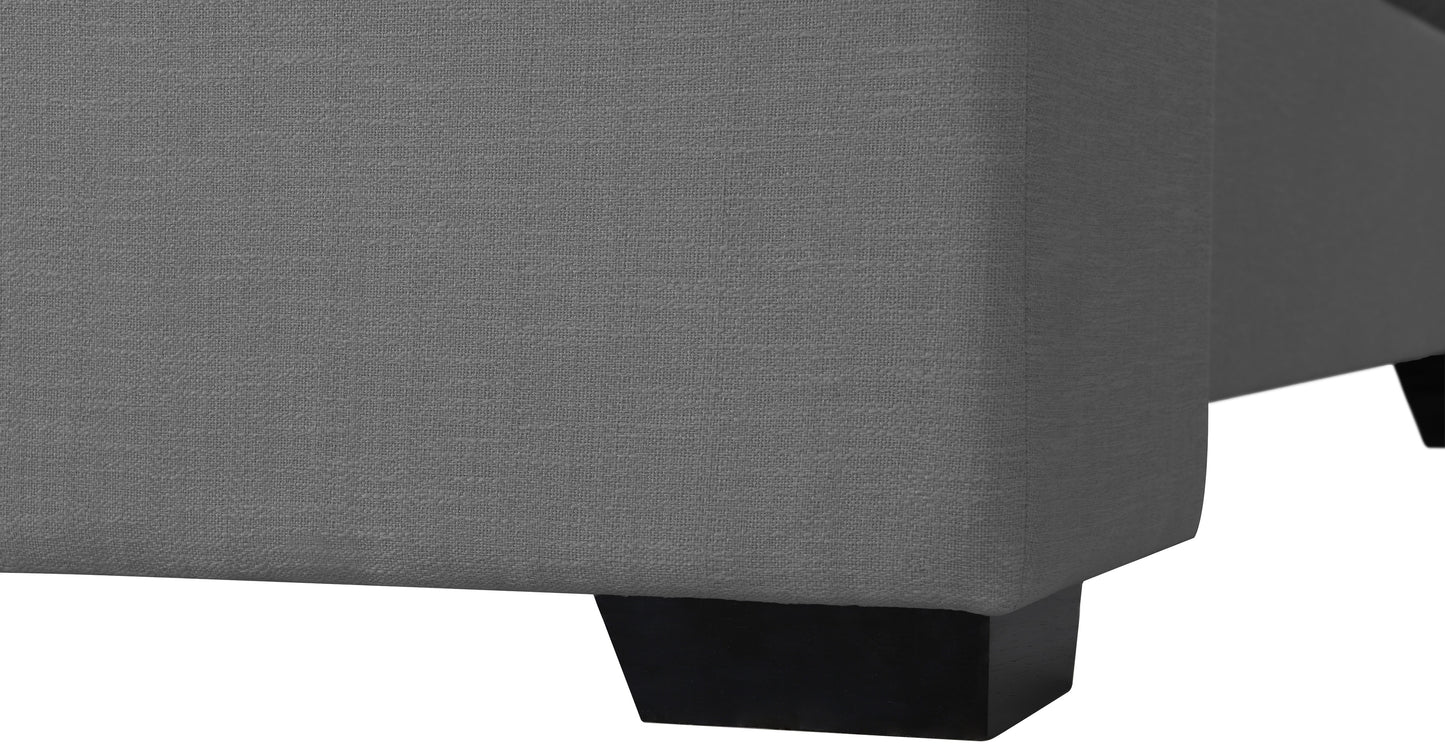 ghost grey linen textured fabric full bed (3 boxes) f