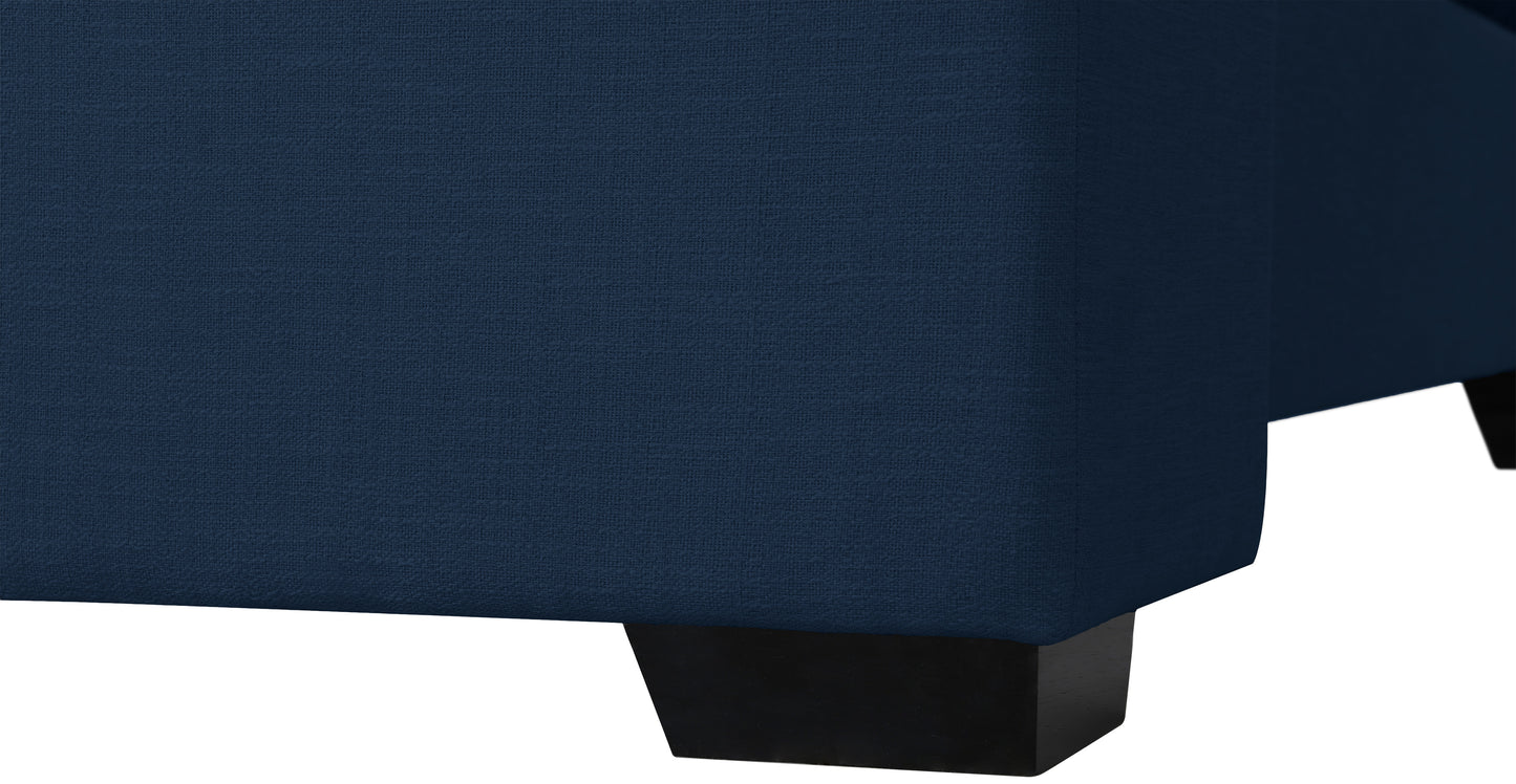 ghost navy linen textured fabric full bed (3 boxes) f