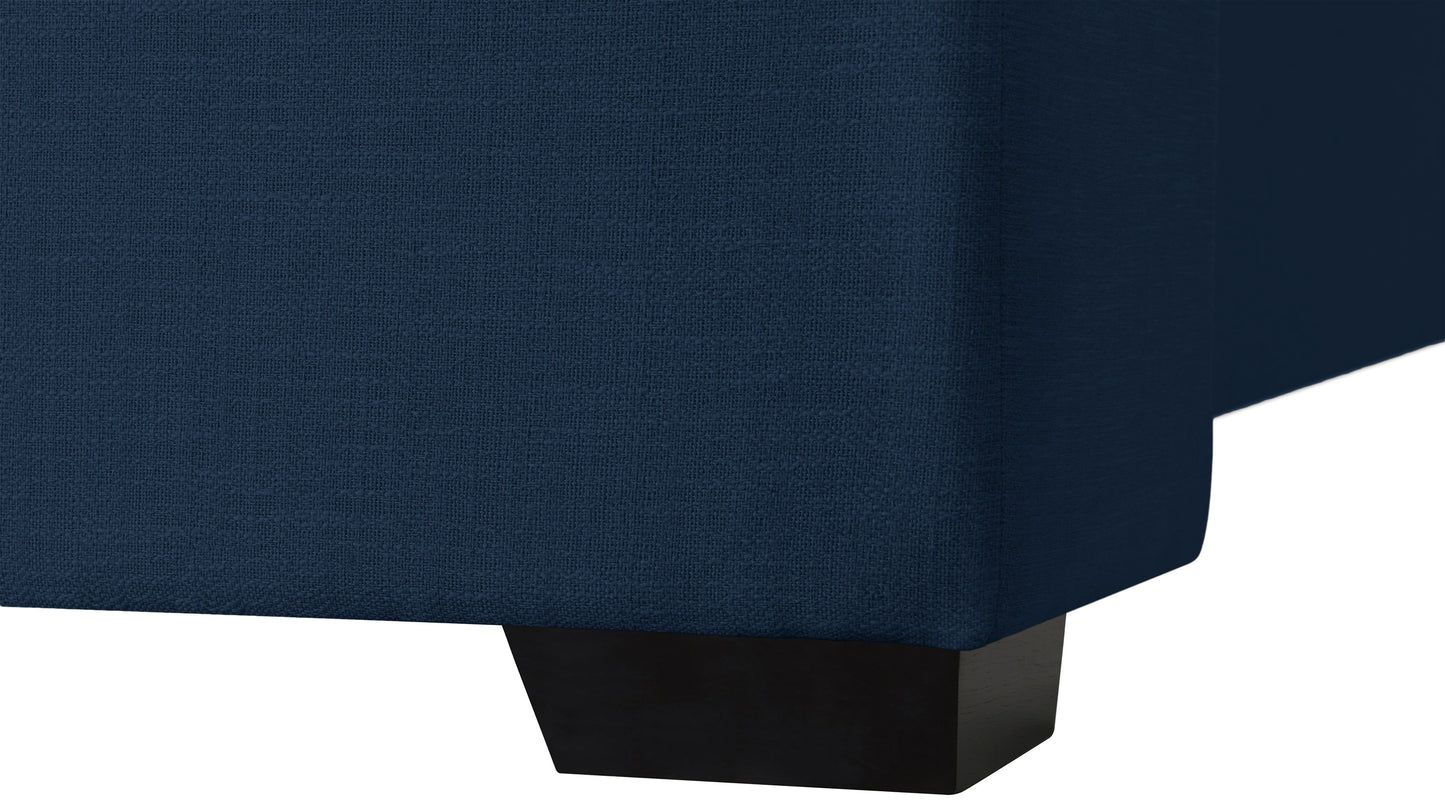 ghost navy linen textured fabric twin bed (3 boxes) t