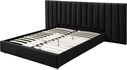 Joy Black Velvet King Bed K