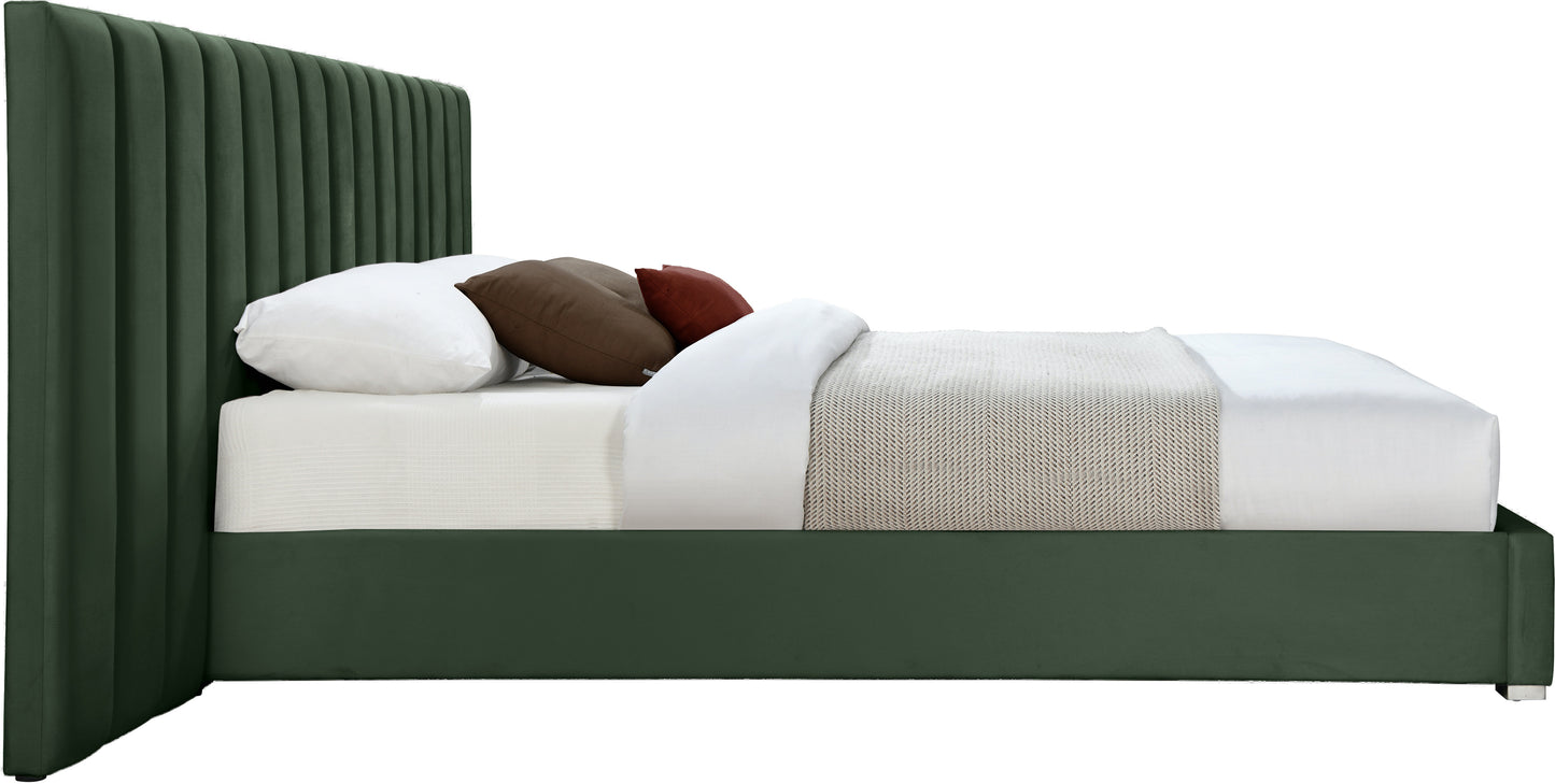 joy green velvet king bed k