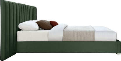 Joy Green Velvet King Bed K