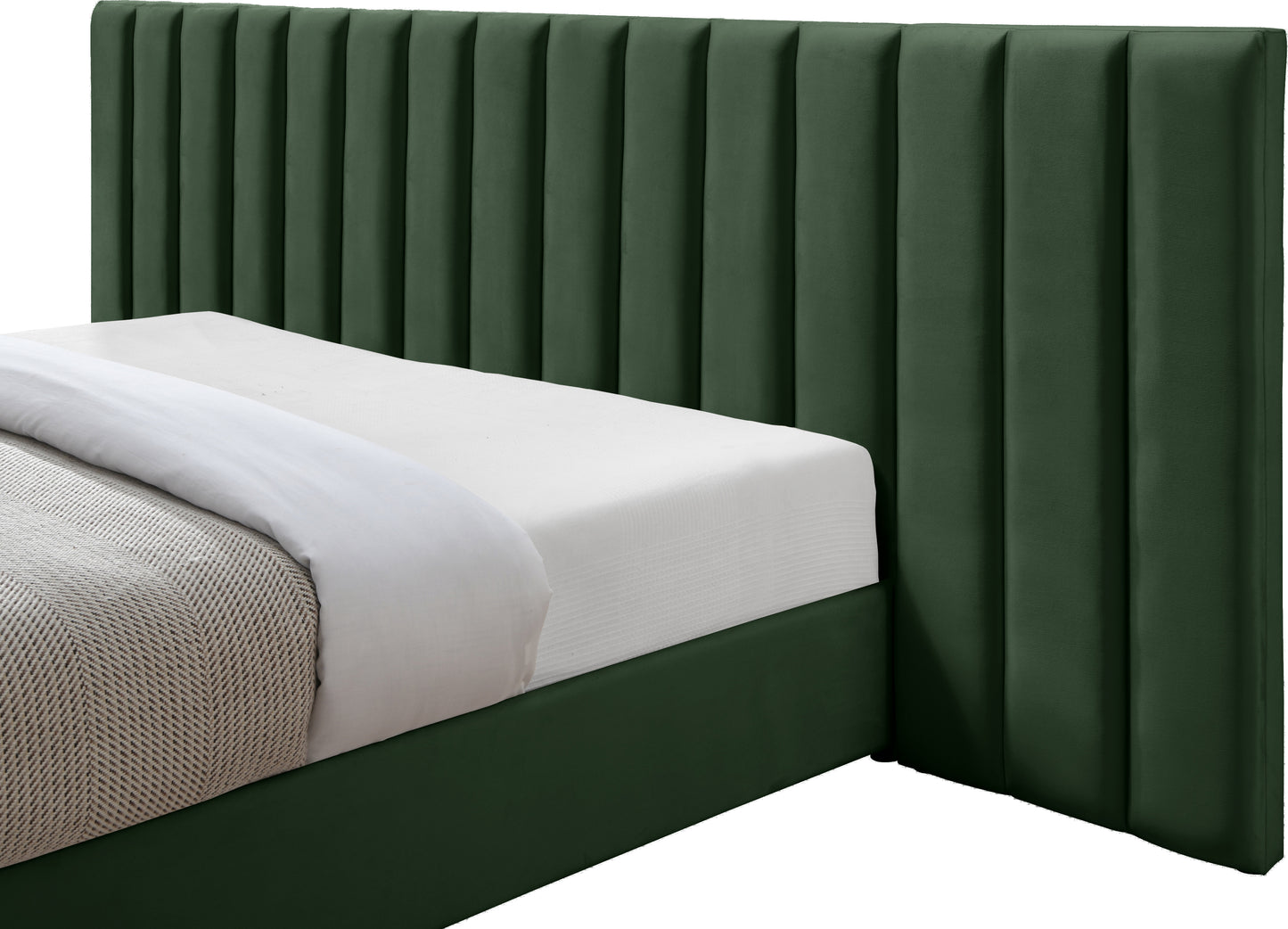 joy green velvet king bed k