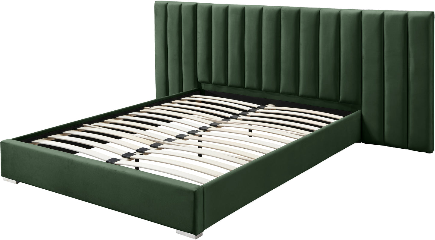 joy green velvet king bed k