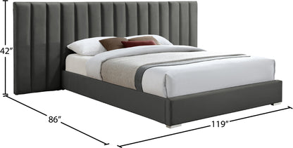 Joy Grey Velvet King Bed K