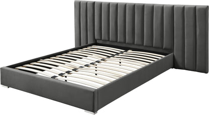 Joy Grey Velvet King Bed K