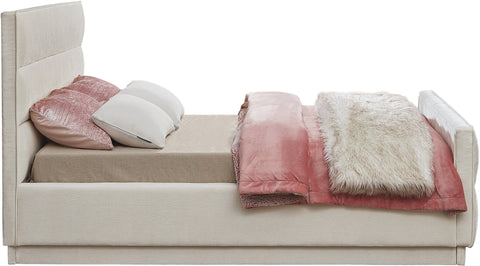 Nixon Cream Chenille Fabric Full Bed (3 Boxes) F