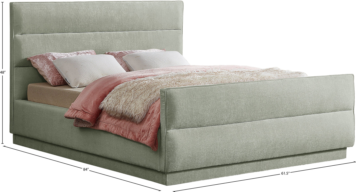 nixon mint chenille fabric full bed (3 boxes) f