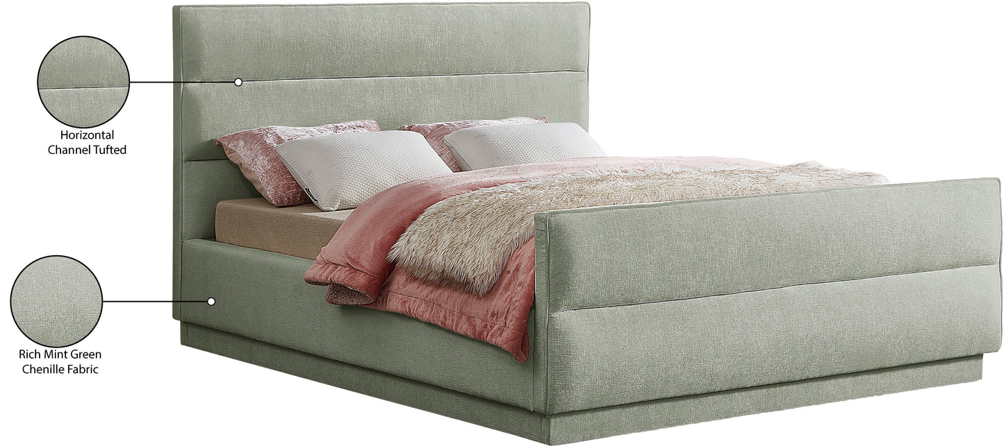 nixon mint chenille fabric full bed (3 boxes) f