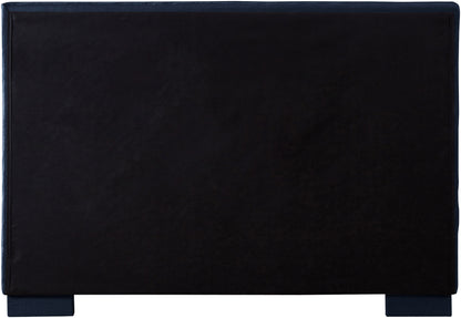 Nixon Navy Chenille Fabric Full Bed (3 Boxes) F