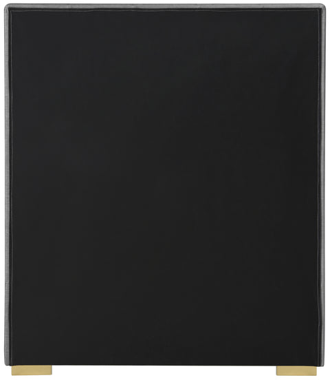 Heart Grey Linen Textured Fabric Twin Bed T