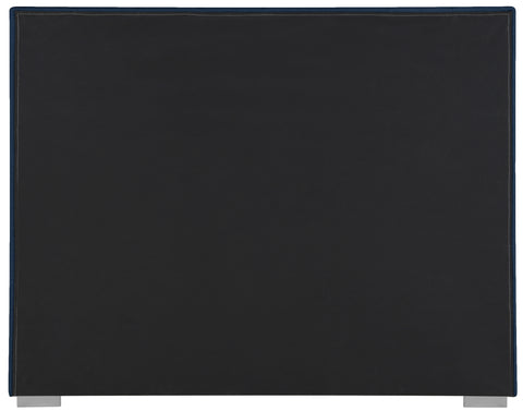 Heart Navy Linen Textured Fabric King Bed K