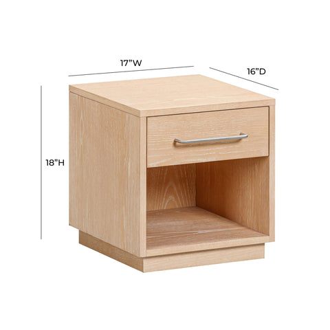 Giselle Navarre 17" Wood Nightstand With Drawer - image 8