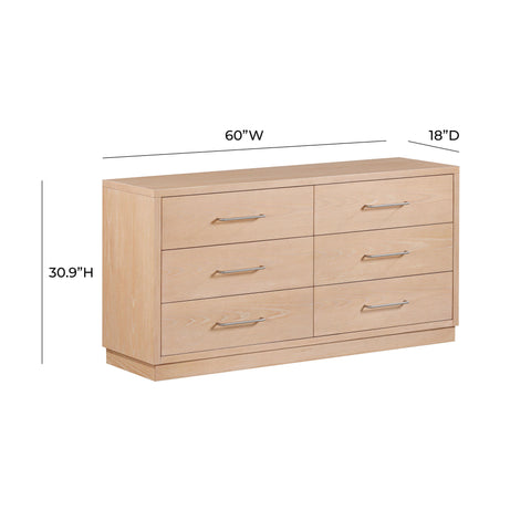 Giselle Navarre 6-Drawer Wood Dresser - image 6