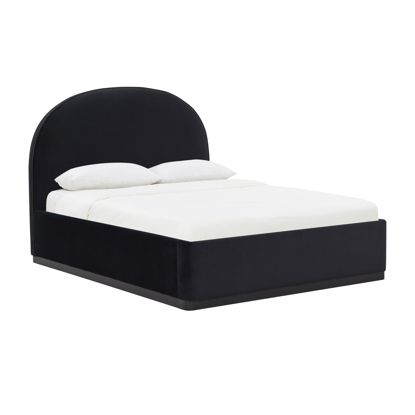 jessie black velvet queen bed