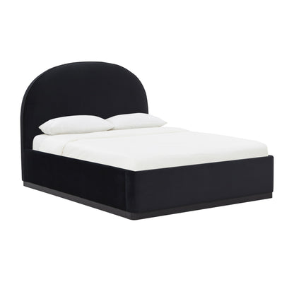 Jessie Black Velvet Queen Bed