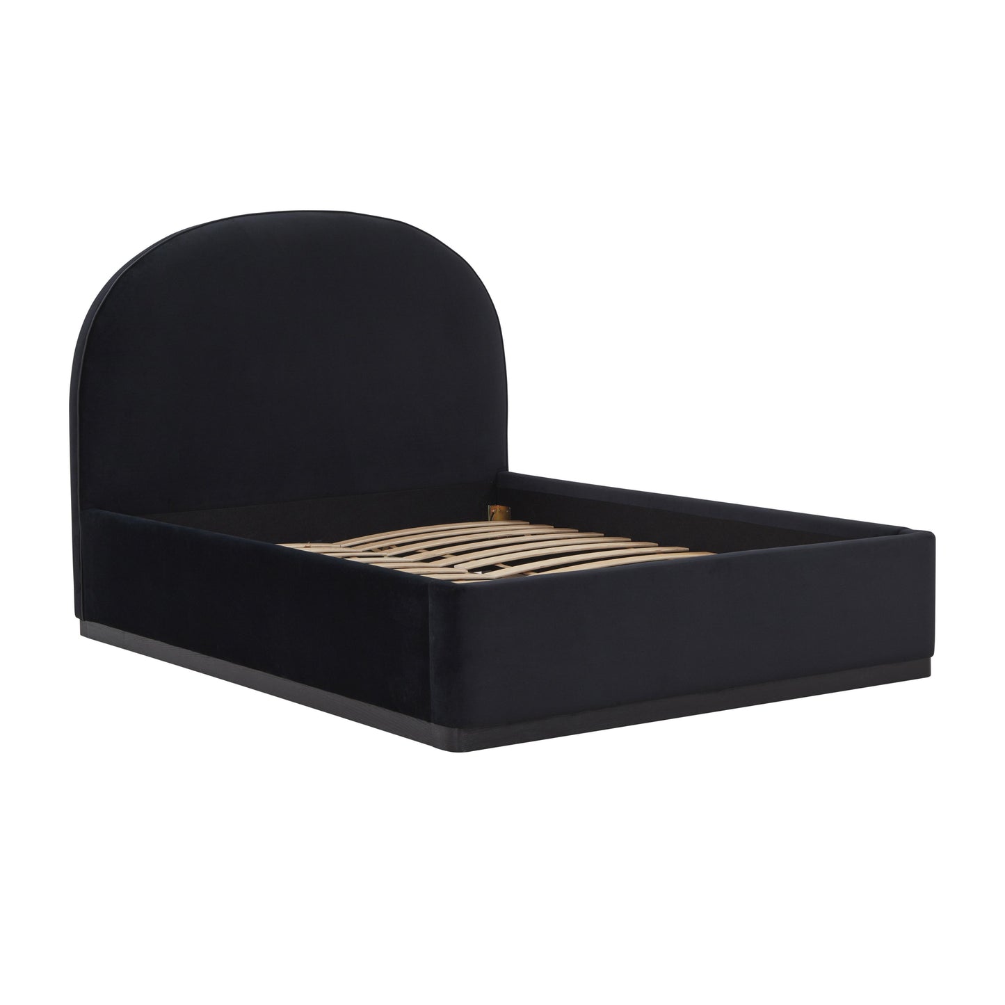 jessie black velvet queen bed