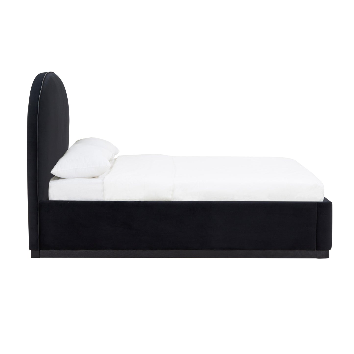 jessie black velvet queen bed