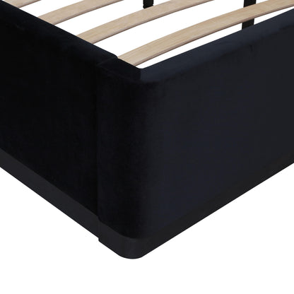 Jessie Black Velvet King Bed