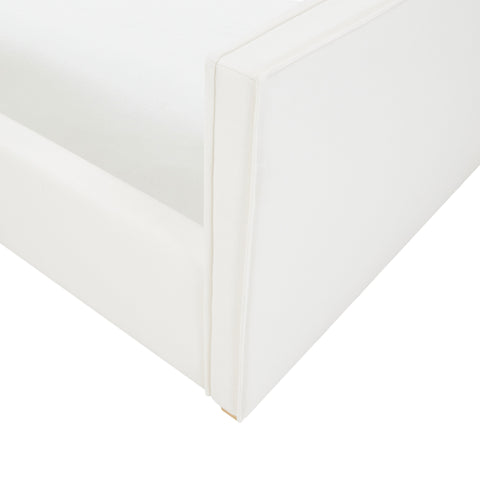 Amelie Castaigne Ivory Contract-Grade Fabric Upholstered Bed - image 8