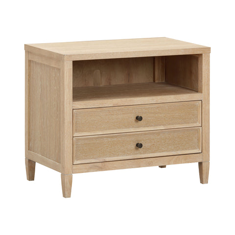 Amelie Castaigne 30" Whitewashed Oak Wood 2-Drawer Nightstand - image 3
