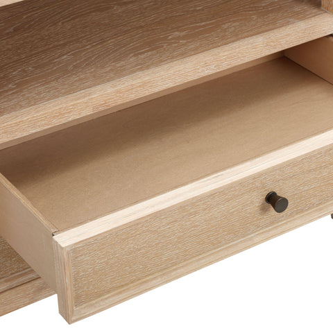 Amelie Castaigne 30" Whitewashed Oak Wood 2-Drawer Nightstand - image 9